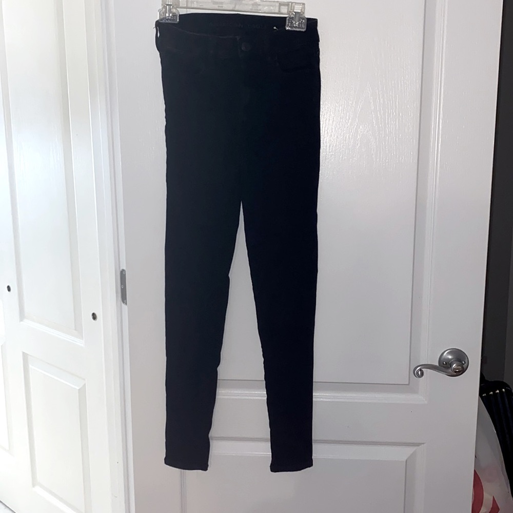 black straight jeggings no rips long 00